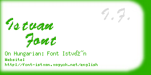 istvan font business card